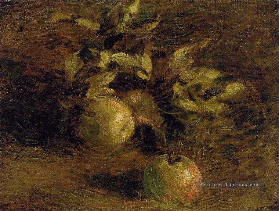 Pommes Nature morte Henri Fantin Latour Peintures à l'huile